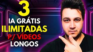 3 Ferramentas IA GRÁTIS para Criar VÍDEOS ILIMITADOS