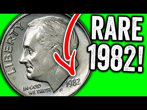 EXPENSIVE 1982 DIMES WORTH MONEY - RARE DIME COINS TO LOOK FOR IN POCKET CHANGE!!
