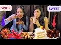 SWEET FOOD VS SPICY FOOD CHALLENGE ||