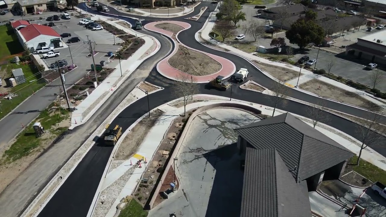 Roundabout construction, Golden & Union, April 5, 2023