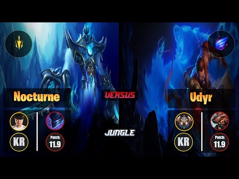 Clid NOCTURNE (Jungle) [Lethal Tempo] VS UDYR - Challenger KR Patch 11.9