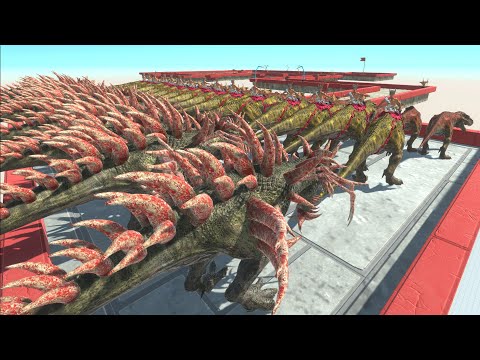 Challenge Carnivore Dinosaurs T-REX VS obstacles - Animal Revolt Battle Simulator