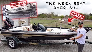 FULL Boat Restoration in TWO WEEKS!! NEW Seats & Wheels = FINISHED...