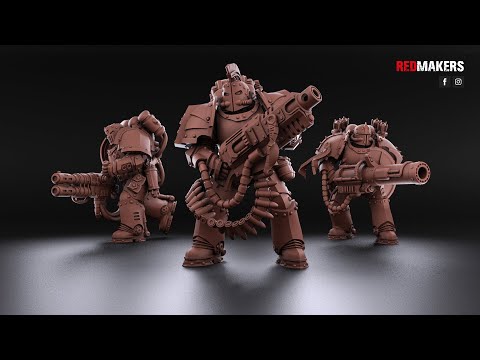 Frontline Squad Heavy Weapons – Space Knights. Models for 3D printing.