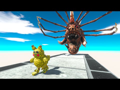 TENTACLES HELL HOUND Catches Units - Animal Revolt Battle Simulator