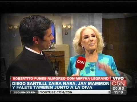 C5N - TELEVISION:  ROBERTO FUNES UGARTE ALMORZÓ CON MIRTHA LEGRAND
