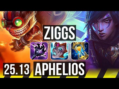 ZIGGS & Pantheon vs APHELIOS & Alistar (ADC) | EUW Master | 25.13