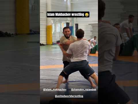 Islam Makhachev wrestling training 😂 #ufc #mma #islammakhachev