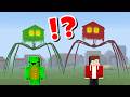 JJ and Mikey Became HOUSE HEAD Monsters CHALLENGE in Minecraft / Maizen