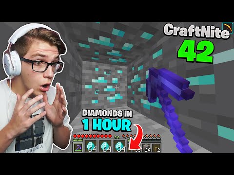 CraftNite: #42 - The LUCKIEST Diamond Mining session EVER... (x-ray?)