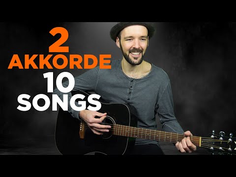 2 SIMPLE chords for 10 guitar songs - for beginners