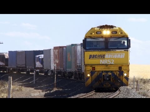 Australian Trains - Perth to Melbourne Freight Train at Dooen, Victoria