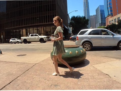 Walking around Downtown Austin Texas-Congress Ave in 103 Degree Heat!