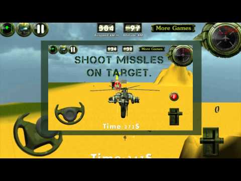 Combat helicopter 3D flight Video