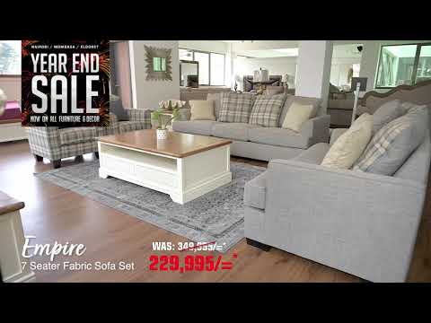 Year End Sale 2020 | 7 Seater Fabric Sofa Set - Empire  | Furniture Palace