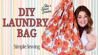 Easy Drawstring Laundry Bag Tutorial | Perfect for Travel, College & Gifts!
