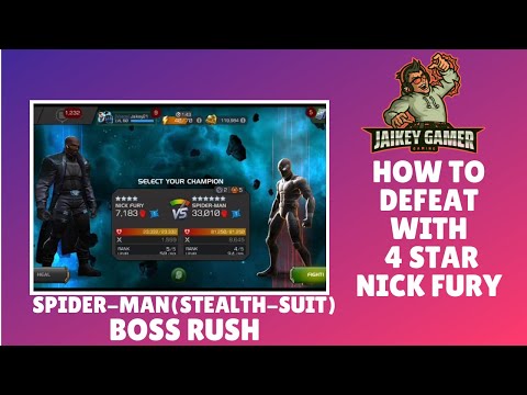 How to Defeat Spider-Man(Stealth-Suit)-Boss Rush |Nick Fury Vs Spider-Man(Stealth-Suit)| MCOC