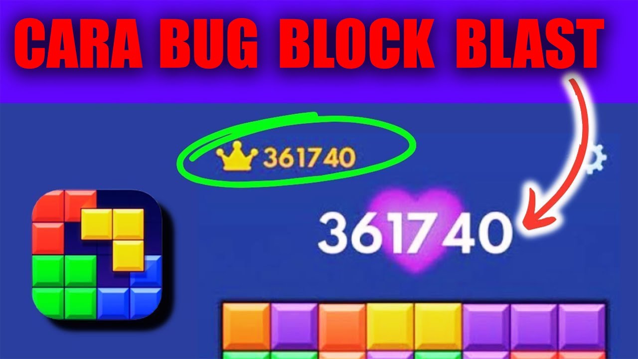 Block Blast game interface showing blocks being placed