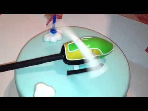 Just after Iwan's b-day's cake landed...