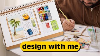 Paint and Design with Me | TRAVEL & SKETCH POSTER for TRC USA 🌐