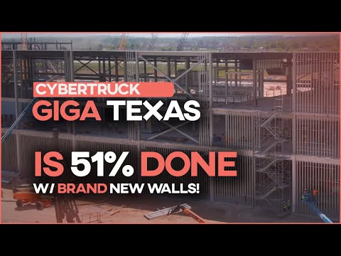Giga Texas is 51% complete and the walls are going up