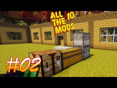 Minecraft ATM10 #02 – House is built 🏠 Windows, floor & roof are missing 😅