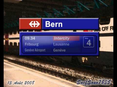 Annonce CFF à bord d'un Intercity