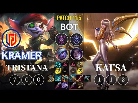 LGD Kramer Tristana vs Kai'Sa Bot - KR Patch 11.5