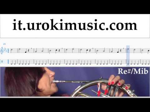 Lezioni di Corno Miley Cyrus - Malibu Tutorial Spartito Parte#1 um-i276