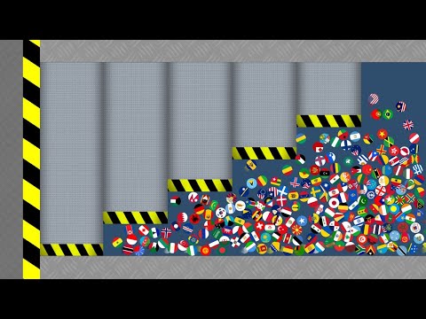 Shutter Crush #12 - Marble Race Countries in Algodoo