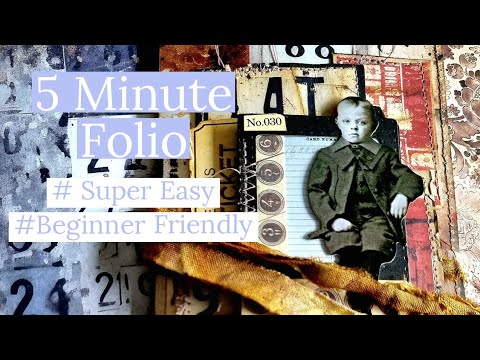 5 Minute Folio Idea ~ Junk Journal ~ Papercrafts ~ Beginner Friendly
