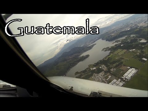 Abordagem incrível do Aeroporto Internacional La Aurora, Guatemala.