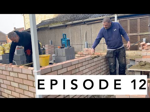The Brickwork Begins!! The Home Extension - Episode 12