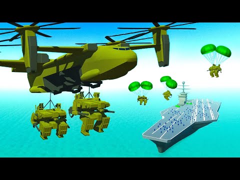 Can a Mech Paradrop Take Over the Carrier in Ravenfield?