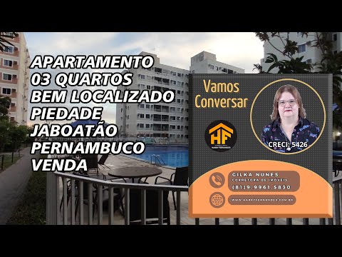Apartamento 3 quartos, Piedade, Jaboatão dos Guararapes - Pernambuco. VENDA. (Preço na Descrição)