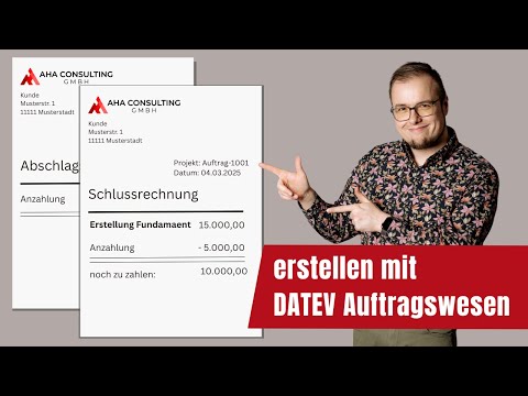 So erstellst du Abschlagsrechnungen in DATEV Auftragswesen next