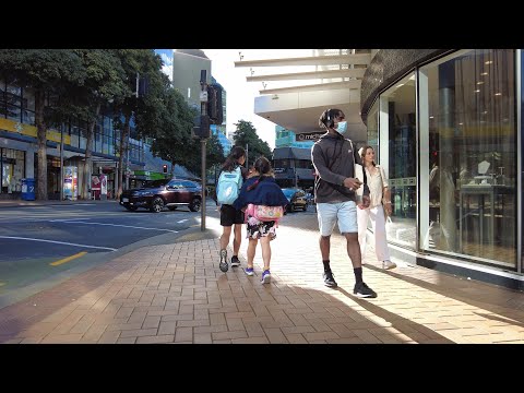 (4k) DJI Pocket 2 Autumn Walk. Wellington CBD, New Zealand | April 2022.