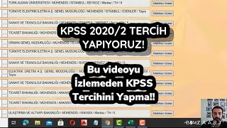 KPSS 2020/2 TERCİH YAPIYORUZ!! BAŞTAN SONA TERC�