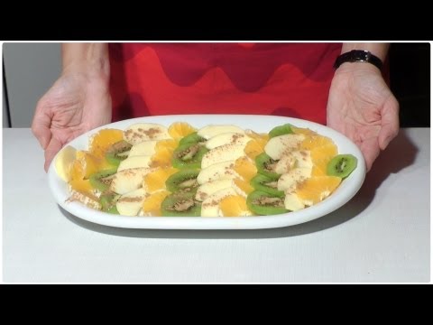 Früchteplatte mit Ouzo und Zimt - Einfaches und schnelles Rezept für kleine Buffets