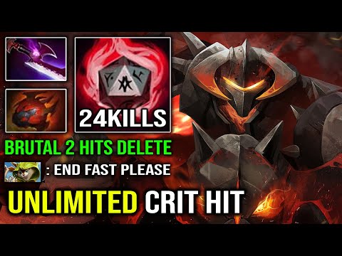 WTF 2 Hits Delete Unlimited Crit Chaos Knight 100% Raid Boss with Silver Edge 7.31 Dota 2