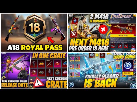 A18 ROYAL PASS FULL LOOK😍| NEW M416 PRE ORDER EVENT🔥| M416 GLACIER SWITCH EFFECT🥶| TIGER M416🐯PUBGM