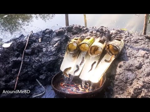 Unique Fish Trapping System | Banana Trunk & Thorns Fishing  | New Way Of Catching Country Fish