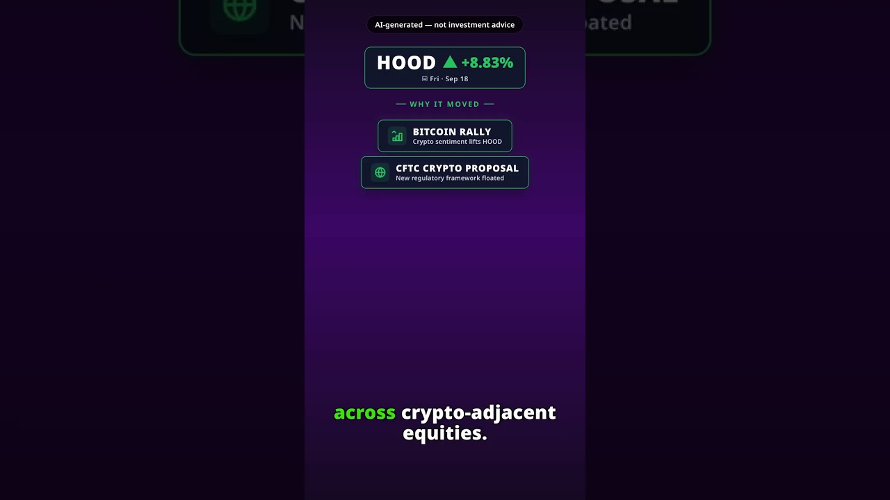 Por que a ação da Robinhood Markets acelera hoje? HOOD +8.83% (18 set)