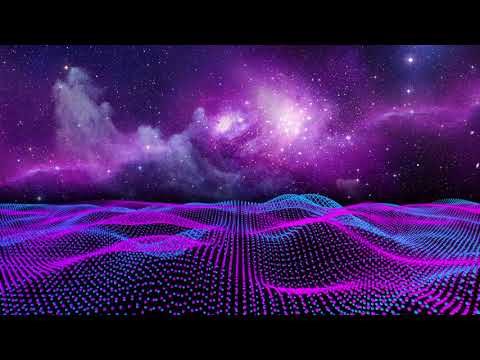 Synth Wave Space Screensaver - Looped Animation Background