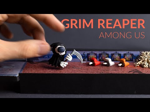 GRIM REAPER killing all my Clay Crewmates – Among Us Mod