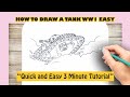 How to Draw a Tank WW1 Easy