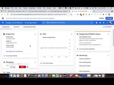 Como criar uma chave de API do YouTube