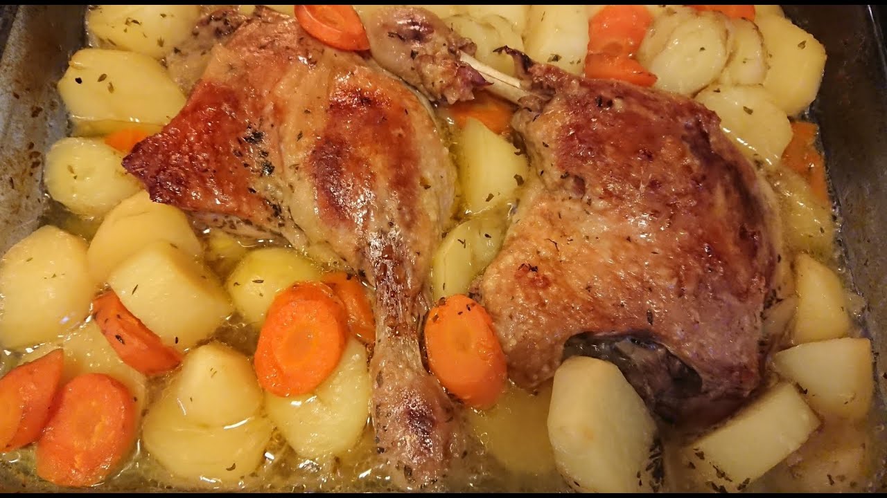 MA RECETTE DE RÔTI DE CANARD AU FOUR ACCOMPAGNE DE POMME DE TERRE