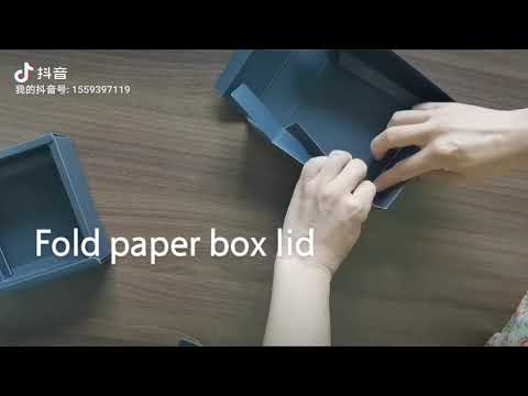 How to fold chocolate truffles paper box lid?