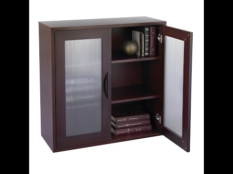 2 glass door book shelf